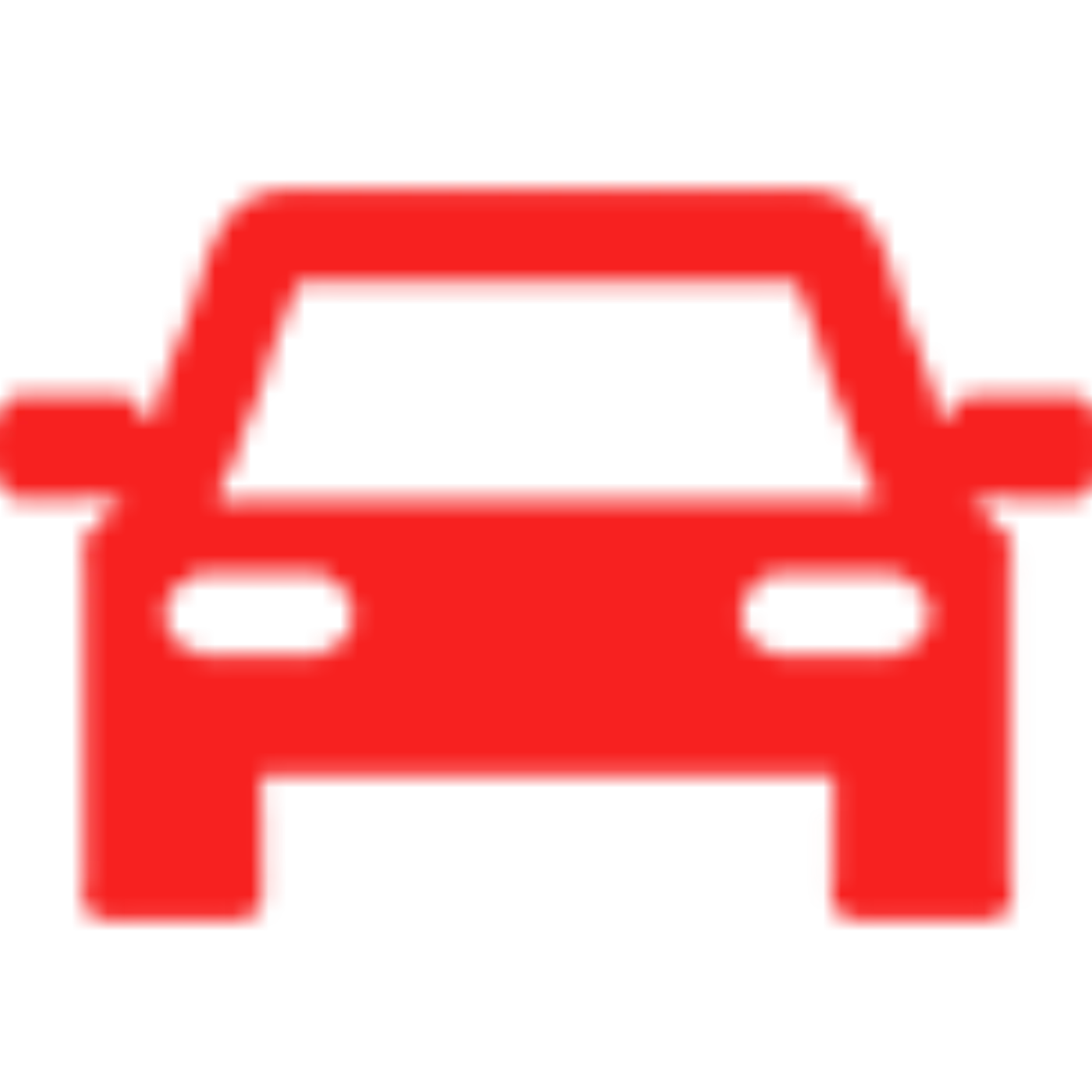 Red car dashboard warning light illuminated